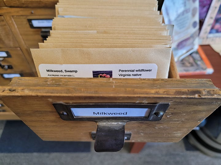 A seed lending library is now open at the downtown Fredericksburg branch of the Central Rappahannock Regional Library. Photos courtesy CRRL