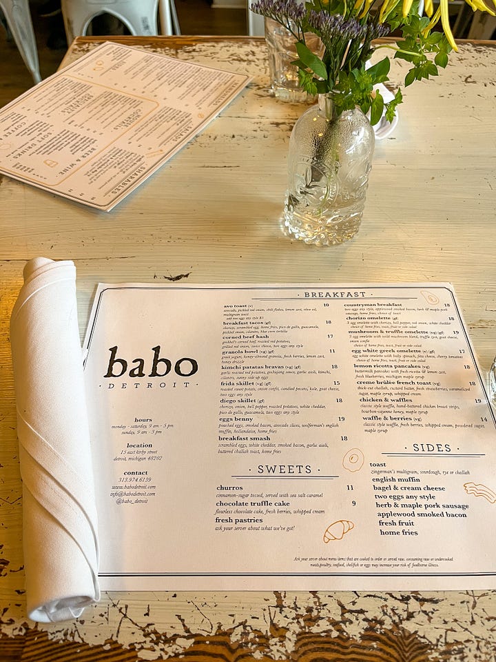 babo detroit menu