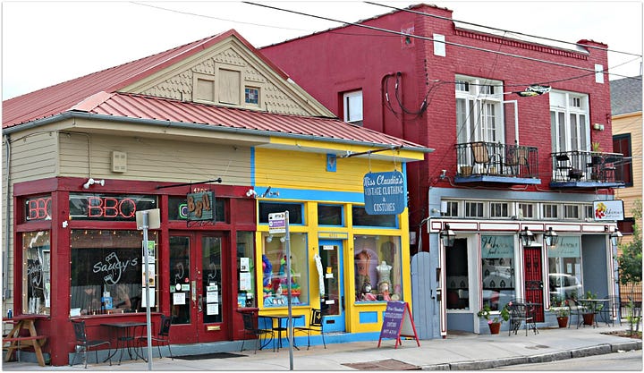 New Orleans Magazine Street and Charleston's King Street