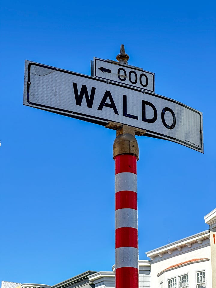 daisies and waldo street sign - Photos by Amy Boyle