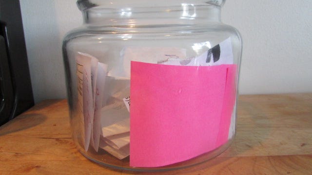 Our gratitude tip jar