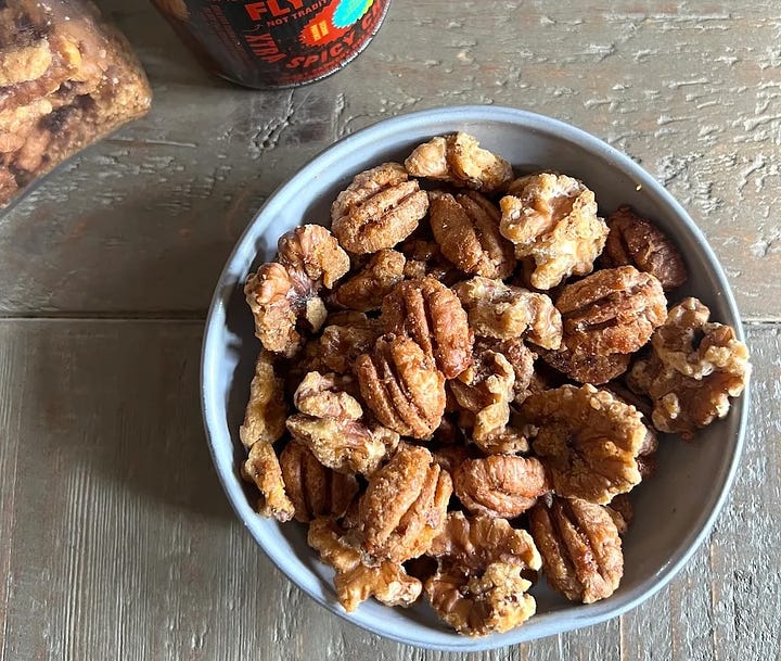spicy candied nuts