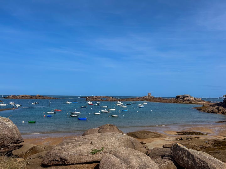 The coast of Brittany in France