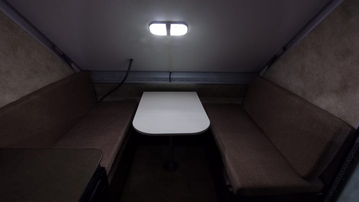 Photos of the interior of a 2013 Aliner Scout RV