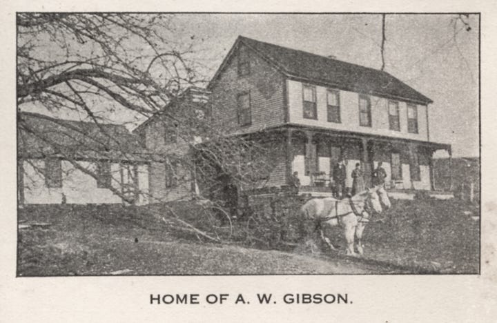 A.W. Gibson and his home