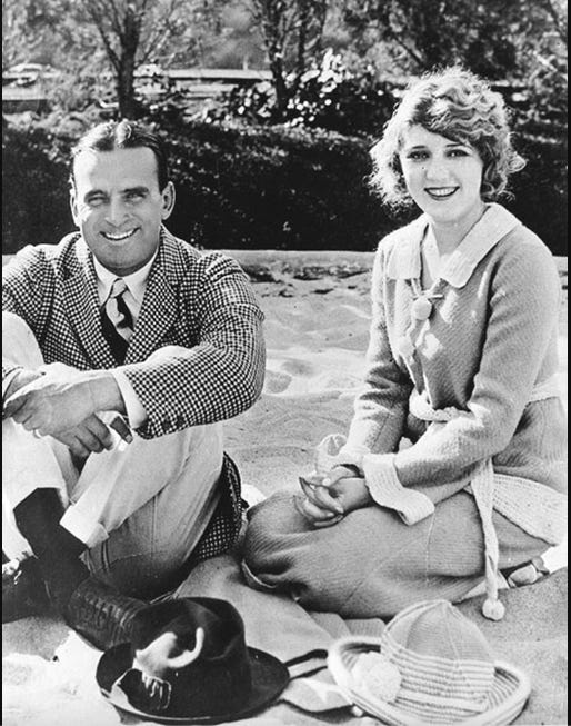 pictures of Mary Pickford with her husband at the time Douglas Fairbanks Sr.