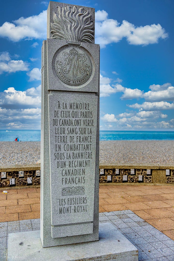 Canadian WWII War Memorials in Dieppe