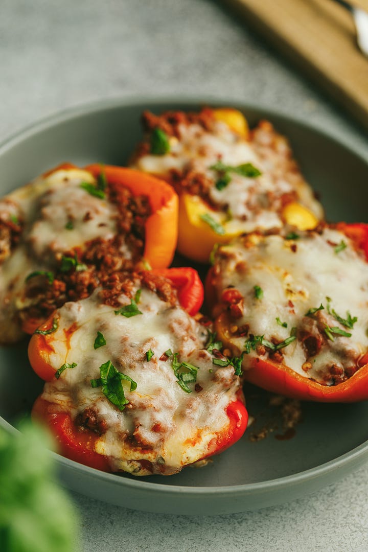 Lasagna stuffed bell peppers