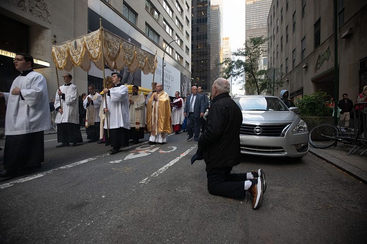 New Yorkers react to Eucharistic Processions