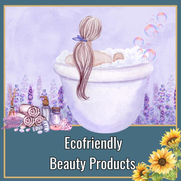 Ecofriendly beauty products on Pinterest - lady in bath