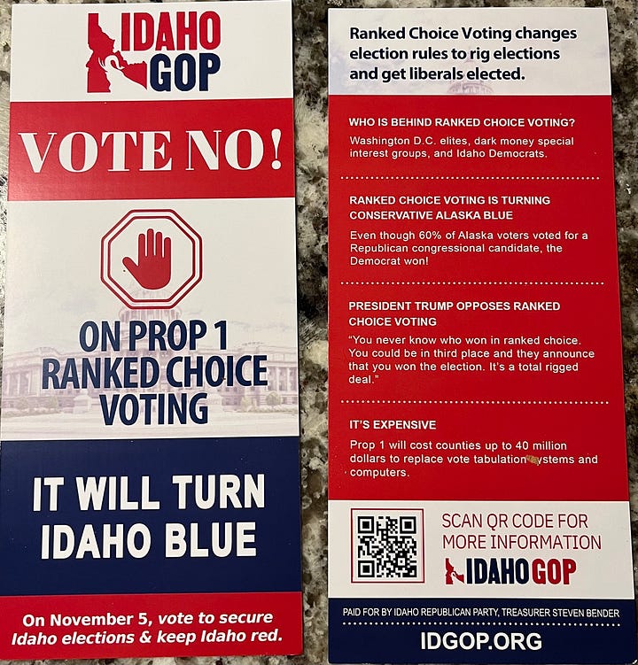 Why Idaho Must Say NO to Ranked Choice Voting! (The COMMUNIST PARTY favors RCV!)