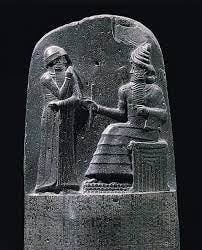 Detail from the stele inscribed with the Code of Hammurabi
