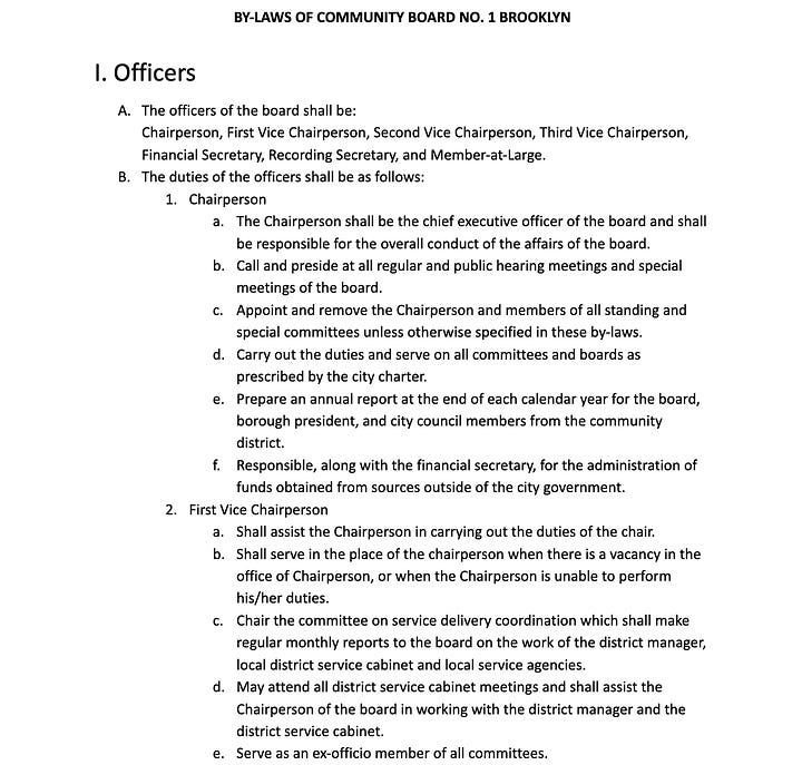 On the left are the city's bylaws formatted in all caps with no indentation. On the right are the same bylaws well formatted and typed with proper indentation.