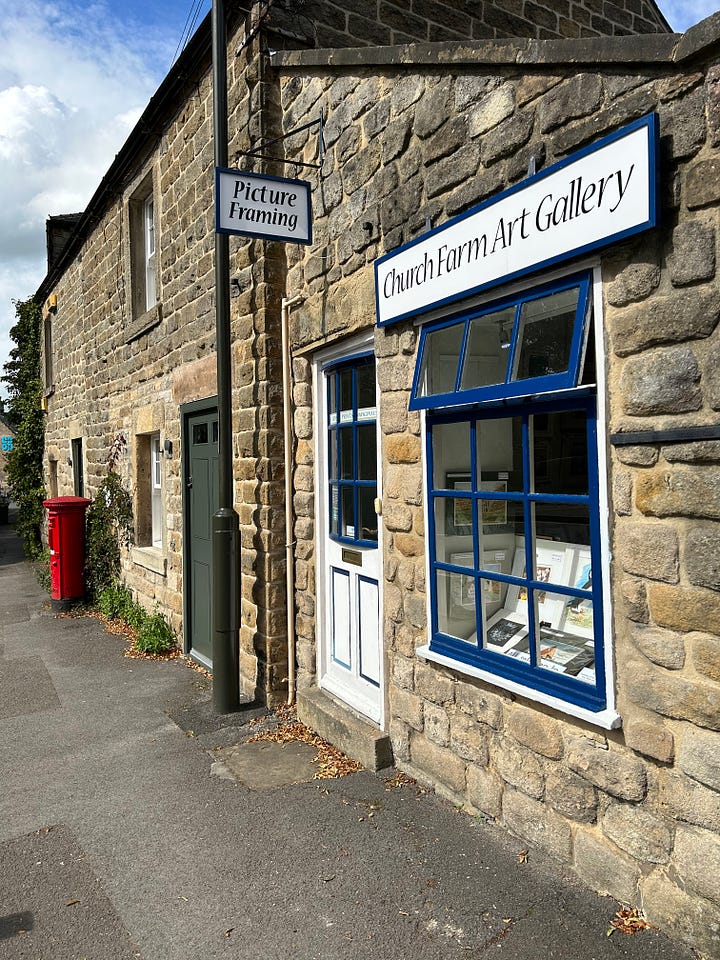 Shops in Calver Road, Baslow, Derbyshire including The Art Gallery. Images: Roland's Travels