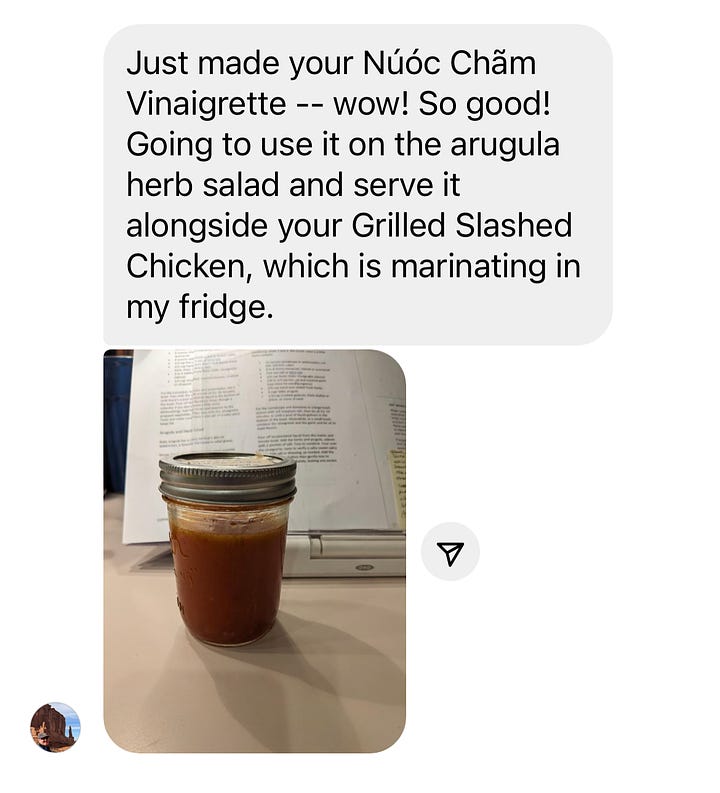 cooking with nuoc cham vinaigrette