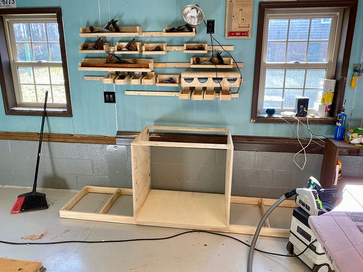 Miter station and lathe flip-top-table.