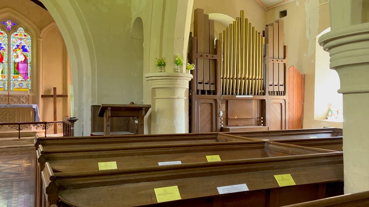 Interior photos of St Mary's Church Orcheston. Images: Roland MIllward
