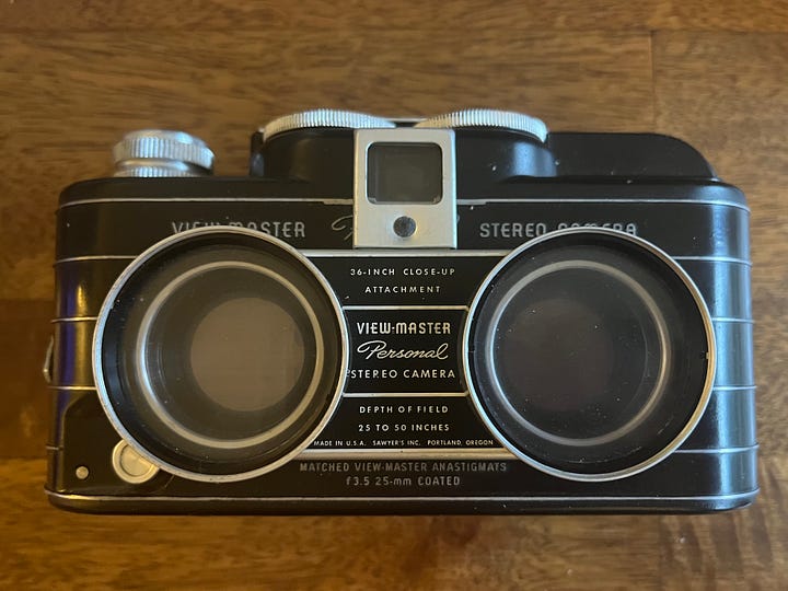 View-Master Personal Camera with Close-Up Attachment