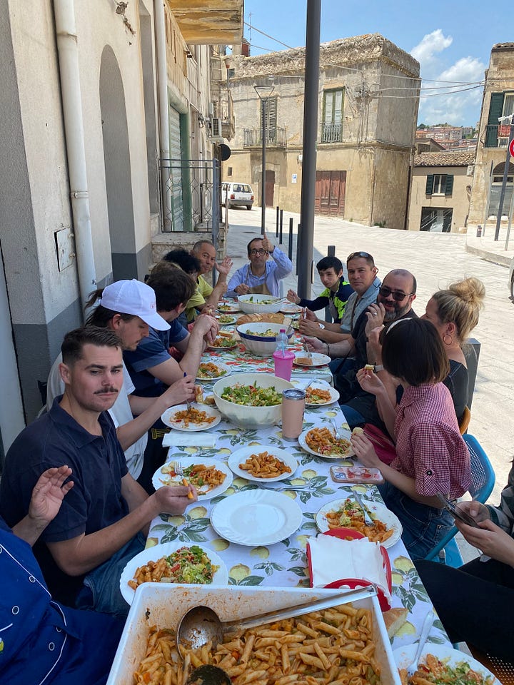 Sunday lunch at The Good Kitchen, Sicily.