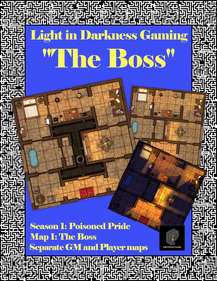 Light in Darkness maps are on DriveThruRPG