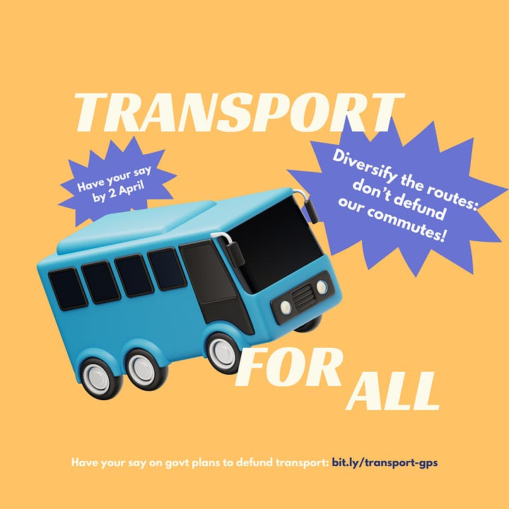 Illustrated 3D images of buses, trains, and other modes of transport illustrating their importance and encouraging people to respond to the government's transport general policy statement via our submission guide.