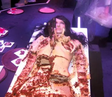 Marina Abramovic MOCA Gallery Cake, designed like a human, 2011