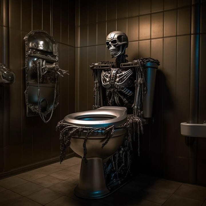 Alien and Terminator Themed Toilets