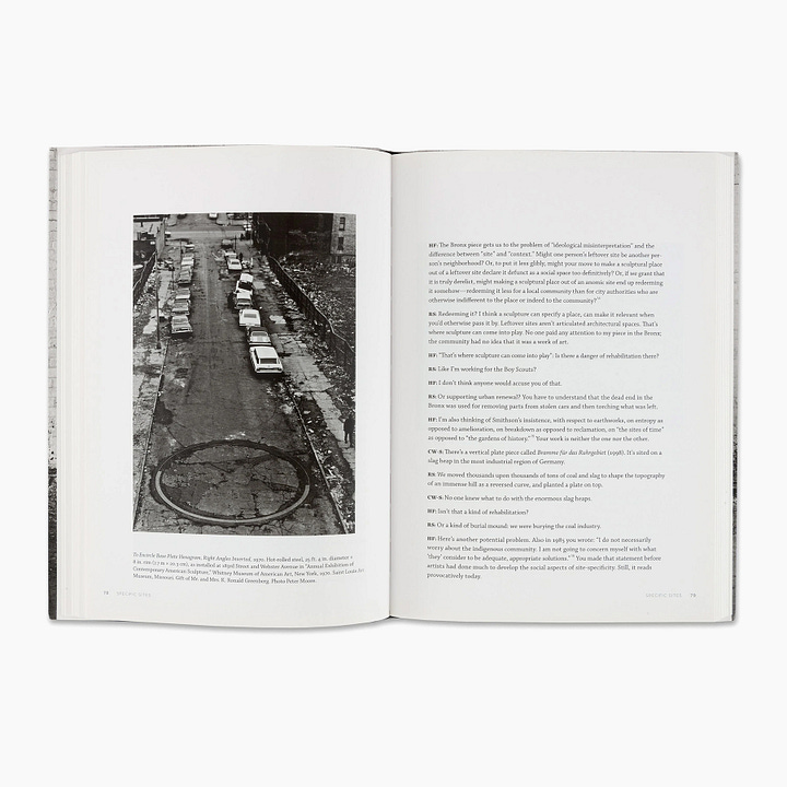 Richard Serra and Hal Foster: Conversations about Sculpture, Yale University Press, New Haven, CT, 2018 [Gagosian, New York, NY. Art: © Estate of Richard Serra / ARS, New York]