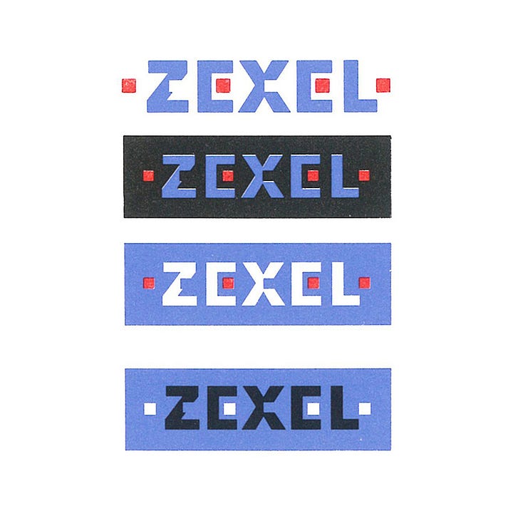Logo for Japanese car-parts maker Zexel designed by PAOS in 1991, LogoArchive, Logo Histories