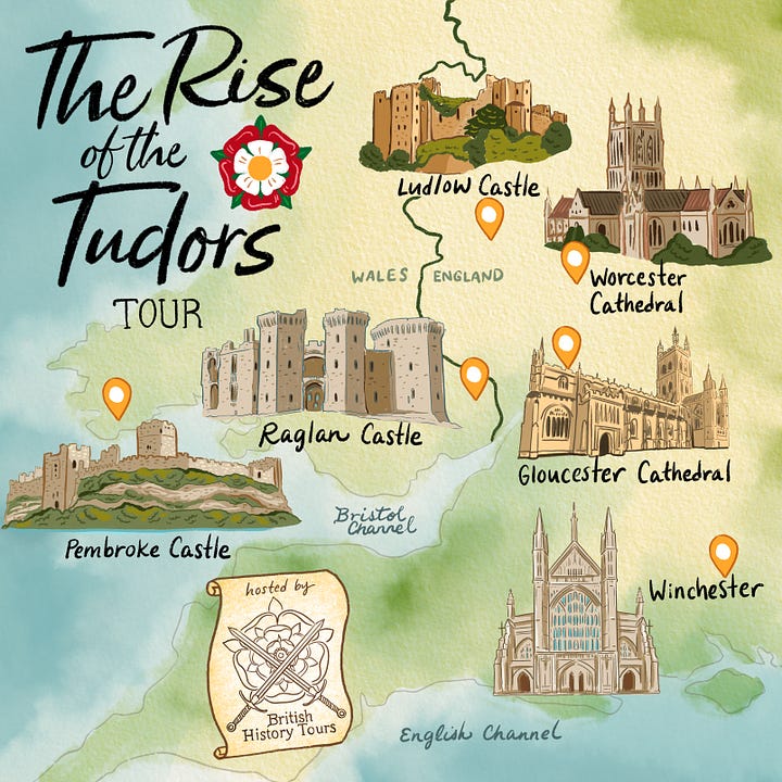 The Rise of the Tudors Map and Gareth Russell