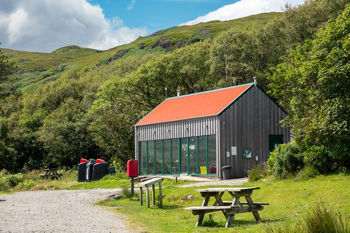 On the ferry from Oban to Craignure, Mull; Lochbuie camping spot; memorial to King Edward VII's coronation; Old Post Office Tea Room Lochbuie © Felicity Martin