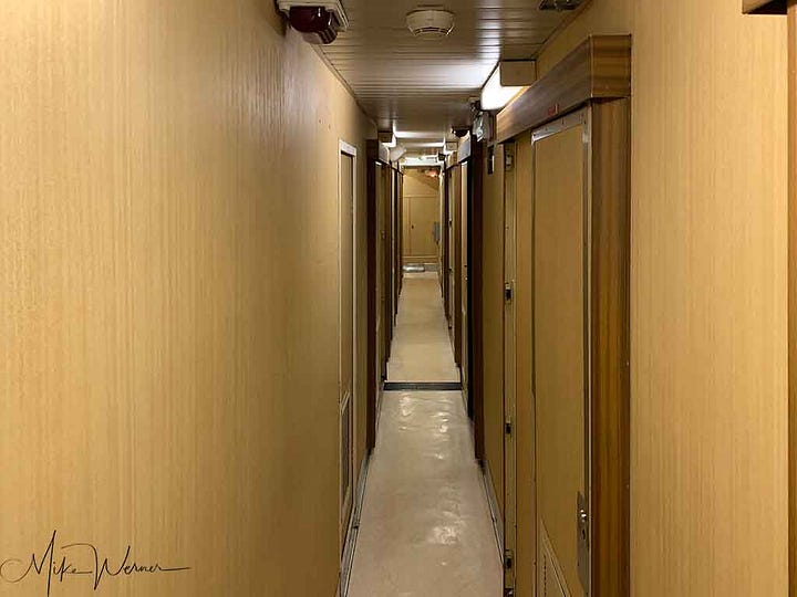 Narrow corridors and stairs