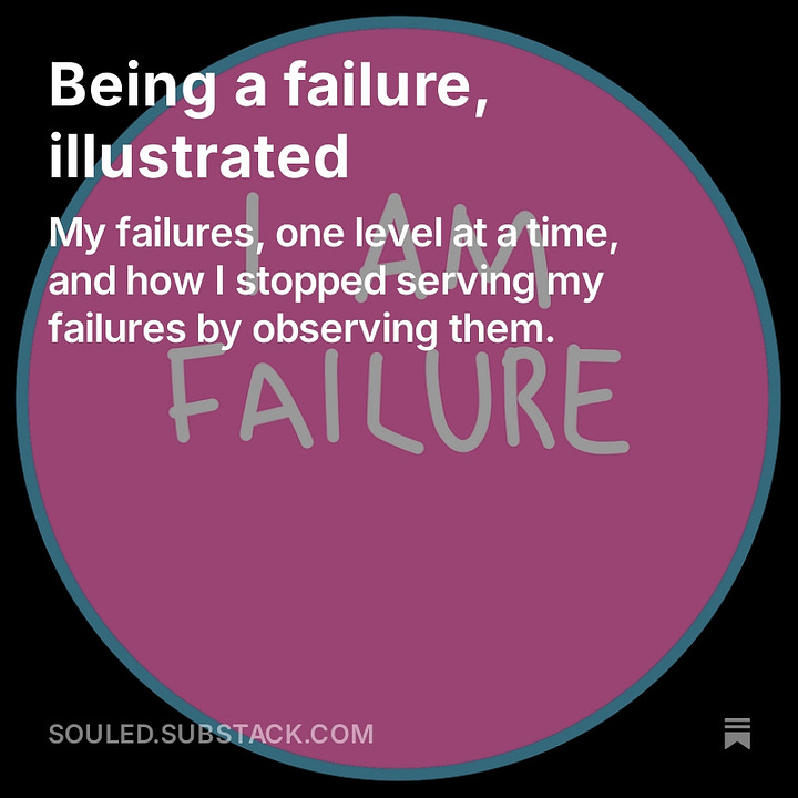 I wrote about my failures and place of lack