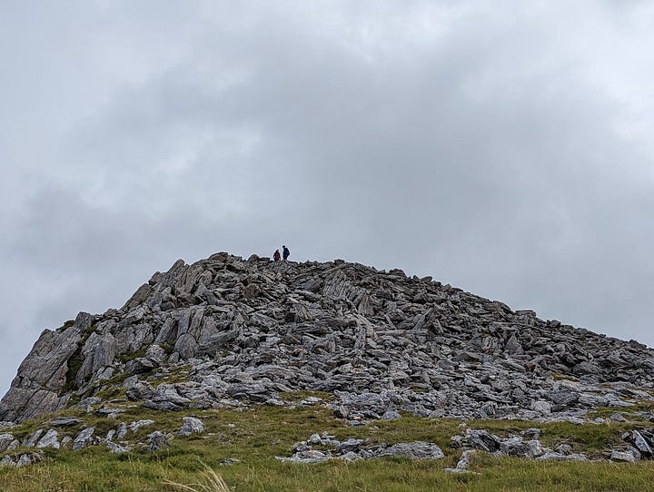 walking up snowdon with a guide