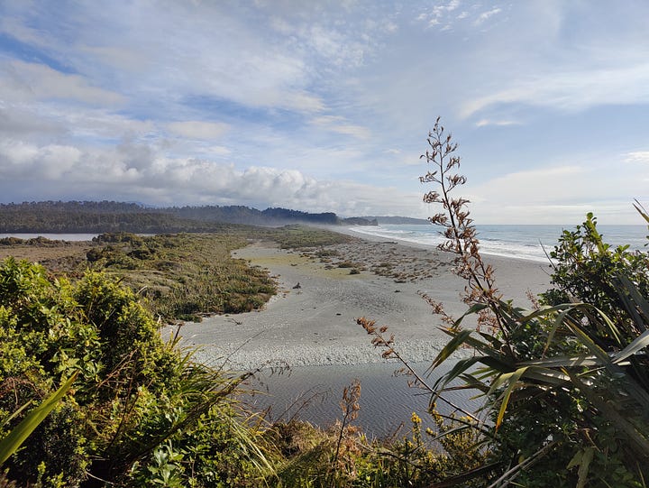 Ōkārito to Three Mile Beach, via the pack track