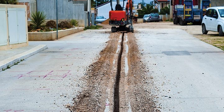 fiber optics microtrenching 5g