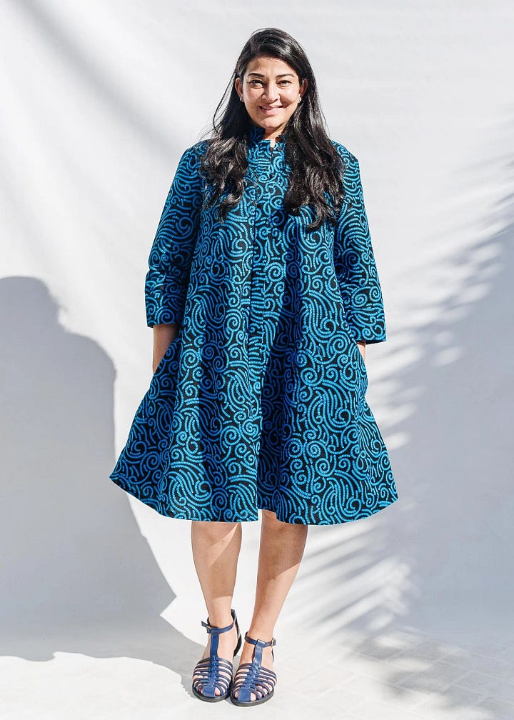 Women in African swing dresses from Zuri 