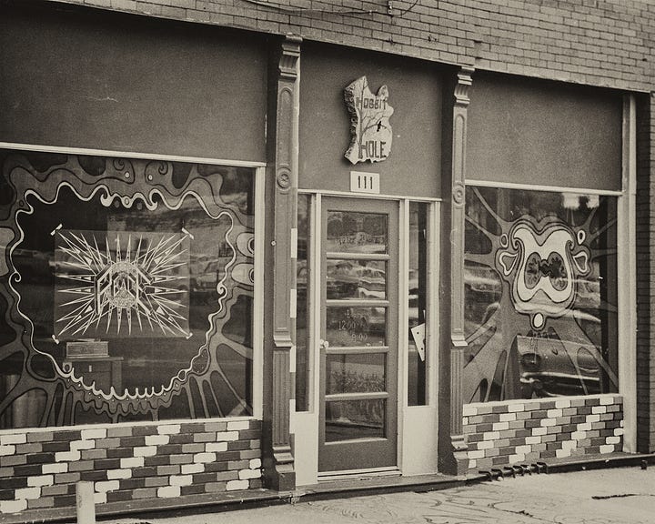 Photos from the Hobbit Hole, a hippie head shop in Coffeyville, Kansas, in 1970.