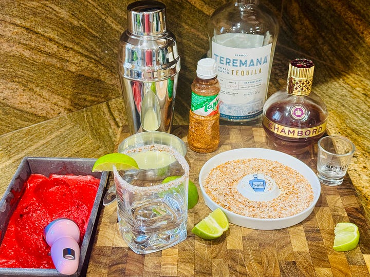Raspberry Sorbet Margarita Ingredients