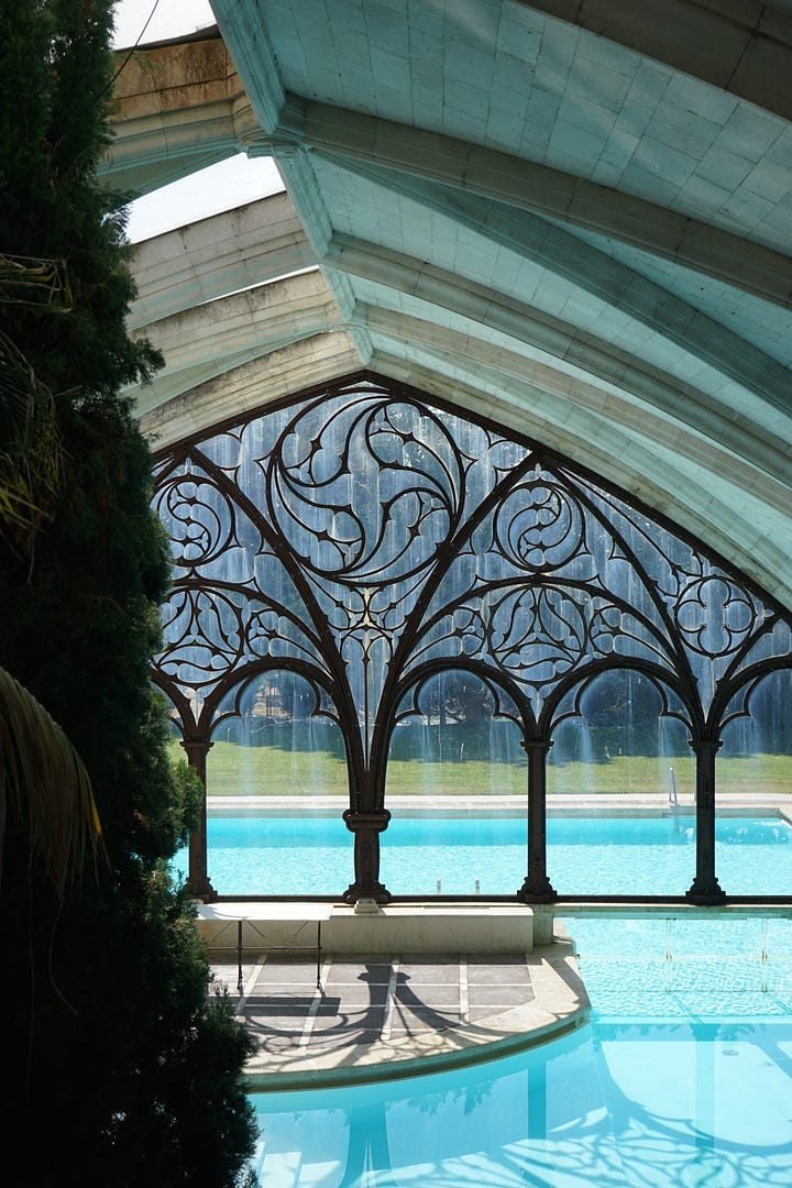 The pool at Hotel Landa in Burgos, Spain