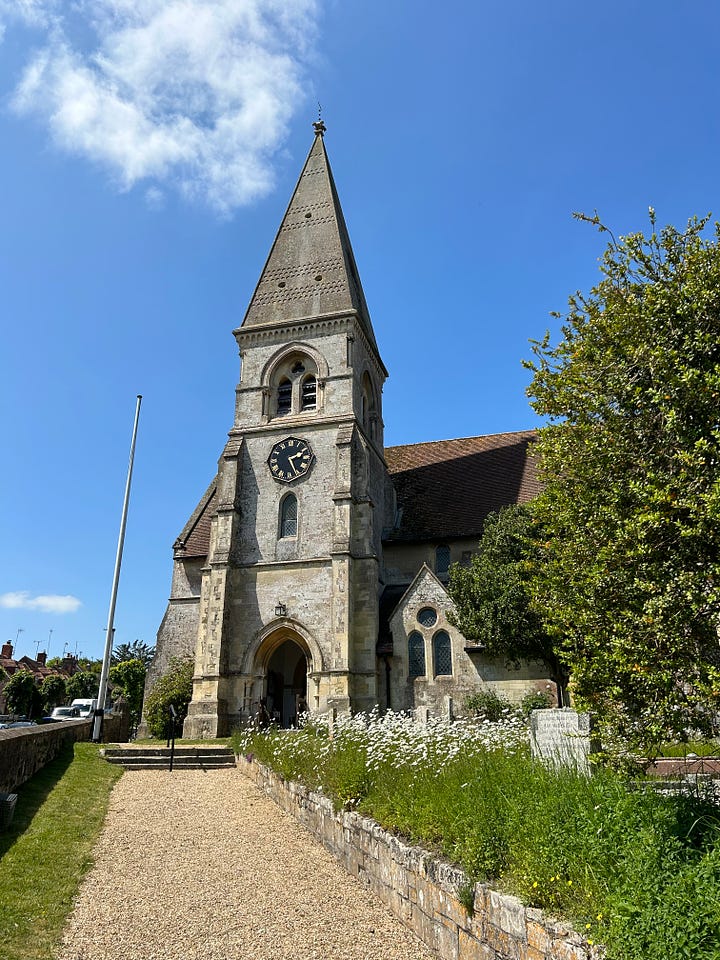 4 photos showing St John the Baptist Church, Hindon, Wiltshire