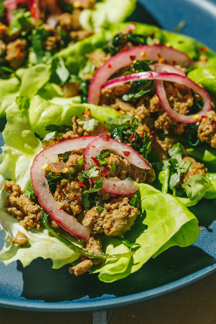 Healthy hoisin lettuce wraps and power bowl.