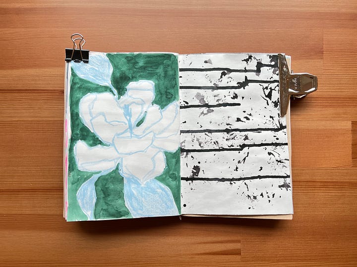 Paintings of magnolia blooms