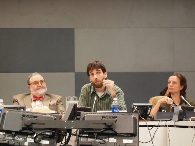 Pictured here: BJ Mendelson debating the ambassador to Pakistan at the United Nations, giving a presentation at George Mason University, promoting the "City of Joel" documentary, and appearing on CNN.