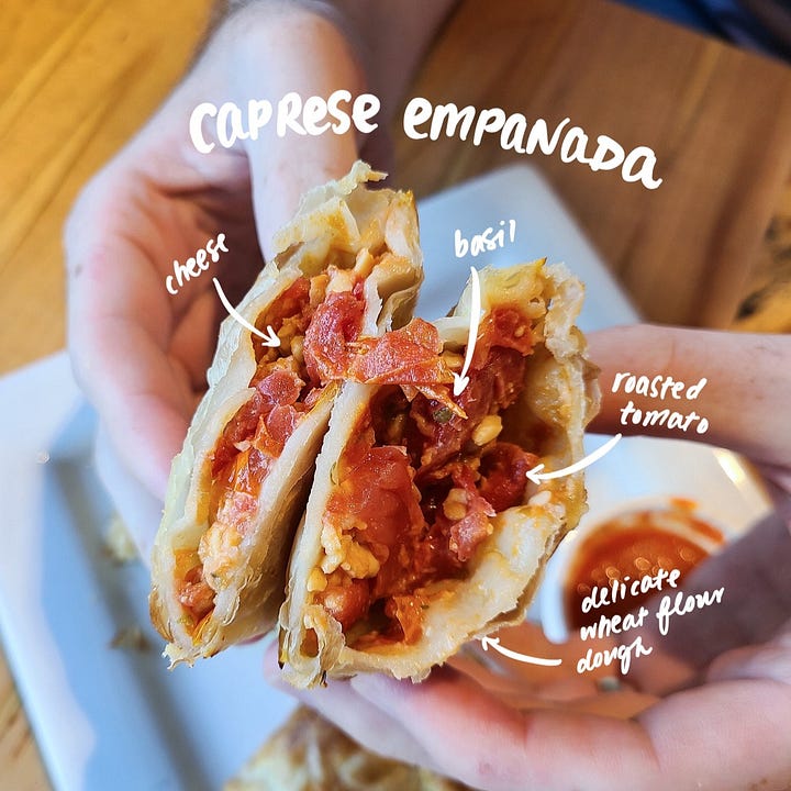 The Giddy Goat Coffee Roasters empanadas