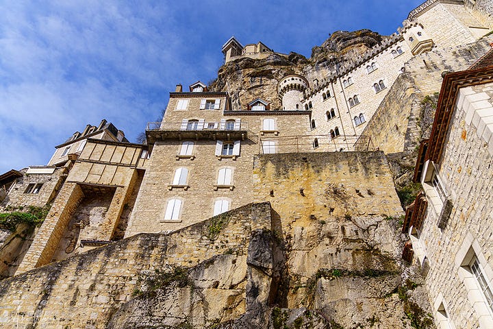 Rocamadour: Built against a cliff