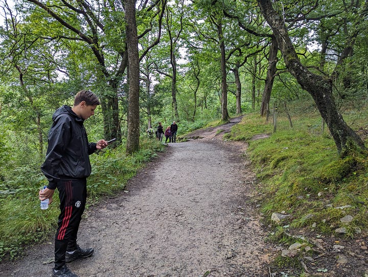 guided walk at the Brecon waterfalls