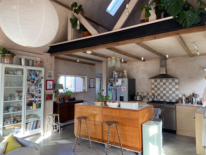 kitchen renovation; plywood; kitchen; family kitchen; clever ideas; mezzanine