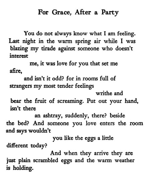 1. anne carson 2. nate pritts 3. frank o'hara 4. richard siken