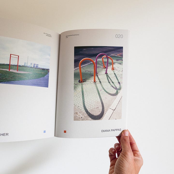 Photographs by Diana Pappas and Tom Bland in the HAPPENING / HAPPENSTANCE publication by Ephemere and NOICE.